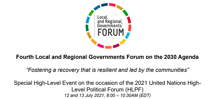 Vice-President of UCLG at the UN High-level Political Forum